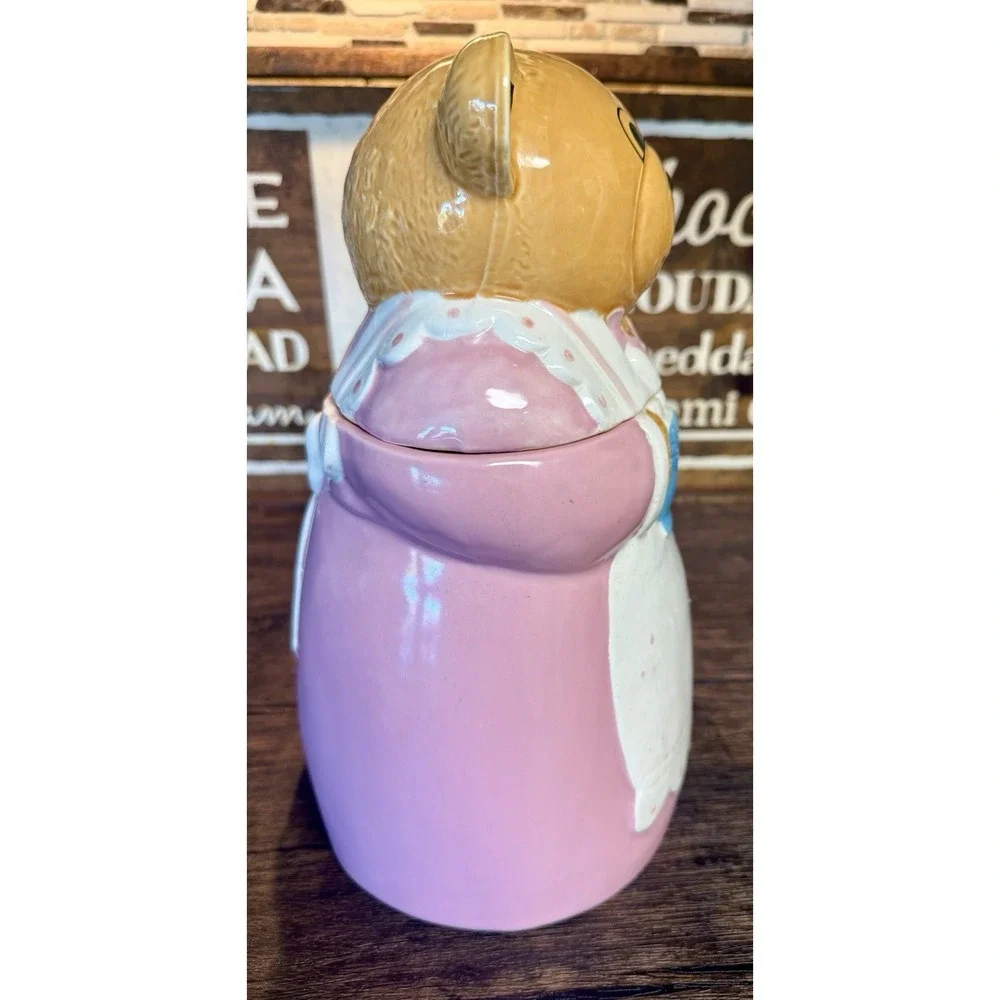 Vintage Momma Bear with Apron Biscuit/Cookie Jar Japan‎ Rare Cookie Jar